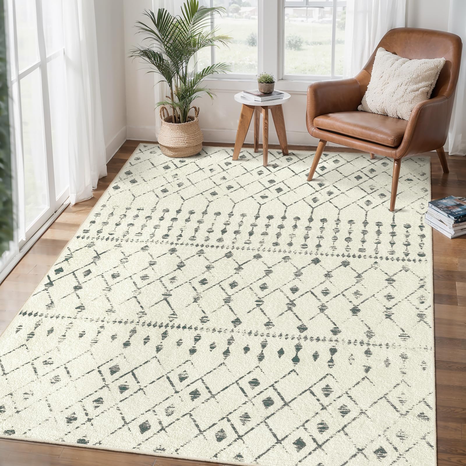 SERISSA Washable Area Rug,3x5 Soft Non Slip Indoor