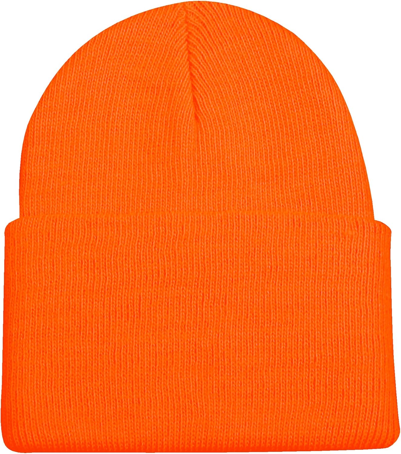 Outdoor Cap Blaze Orange Knit Watch Cap with Cuff : Clothing