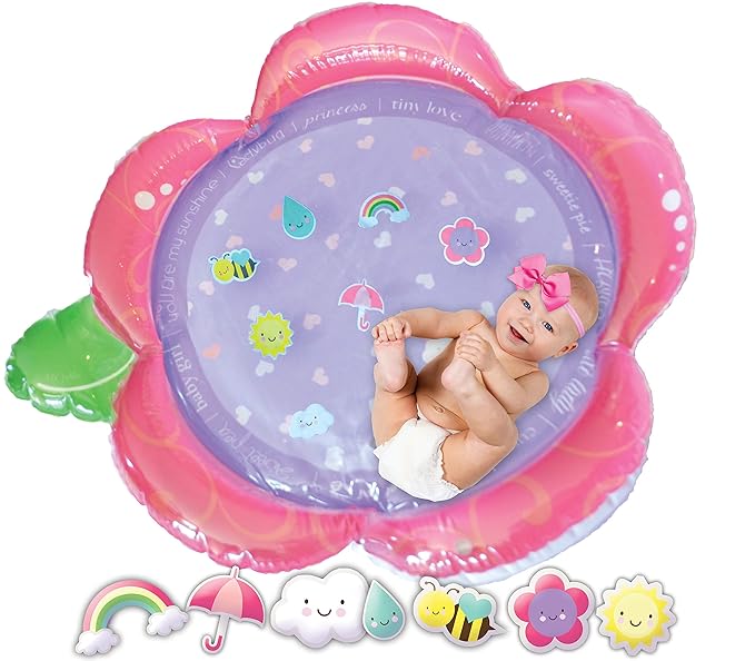 pink tummy time mat