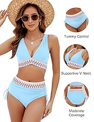 Blooming Jelly Women High Waisted Bikini Sets Tummy