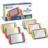 Learning Resources All About Me 2 in 1 Mirrors - 6 Pieces, Ages 18+ Months, Toddler Social Emotional Learning Toys, Mirror fo