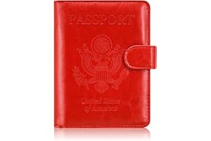 ACdream Passport Holder Cover, Protective Premium Leather RFID Blocking Wallet Travel Case for Passport/Credit Card/Air Ticket,