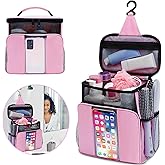 Pink shower Caddy,Dorm Room Essentials for Girls-Mesh Shower Caddy,Quick Dry Portable Hanging Toiletry Bag,Large Makeup Organizer for Full-Sized Toiletries,Travel Essentials for Camping,Gym,Swimming
