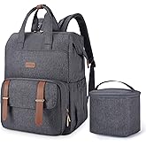 mommore Breast Pump Bag Backpack for Spectra S1,S2 Medela Diaper Backpack for Working Moms with 15.6 inch Laptop Sleeve, Grey