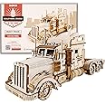 ROKR 3D Wooden Puzzle-Mechanical Car Model-Self Building Vehicle Kits-Brain Teaser Toys-Best Gift for Adults and Kids on Birthday/Christmas Day (Heavy Truck)