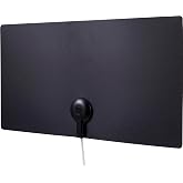 GE Ultra Edge Indoor HD Digital TV Antenna, Long Range Smart TV Antenna | Slim Decor Reversible Black White Design, Supports 
