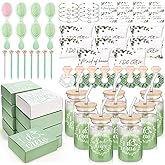 64 Pcs Sage Green Bridesmaid Proposal Gifts, Include Bridesmaid Gift Box Makeup Bags Invited Cards Scrunchies Brushes Bracelets
