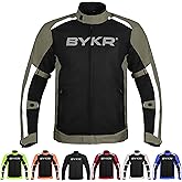 BYKR Mesh Motorcycle Jacket For Men Dual Sports Adventure Breathable Riding Protective Motorbike Jackets Enduro CE Armored