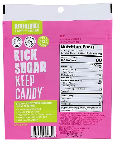 SMART SWEETS SOURMELON BITES, 5.3 OZ