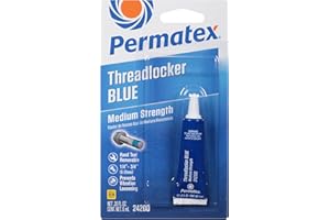 Permatex 24200 Threadlocker Blue Medium Strength,Thread Lock & Screw Glue for Bolts Nuts & Fasteners to Prevent Loosening & Corrosion, Removable with Hand Tools 6 ml