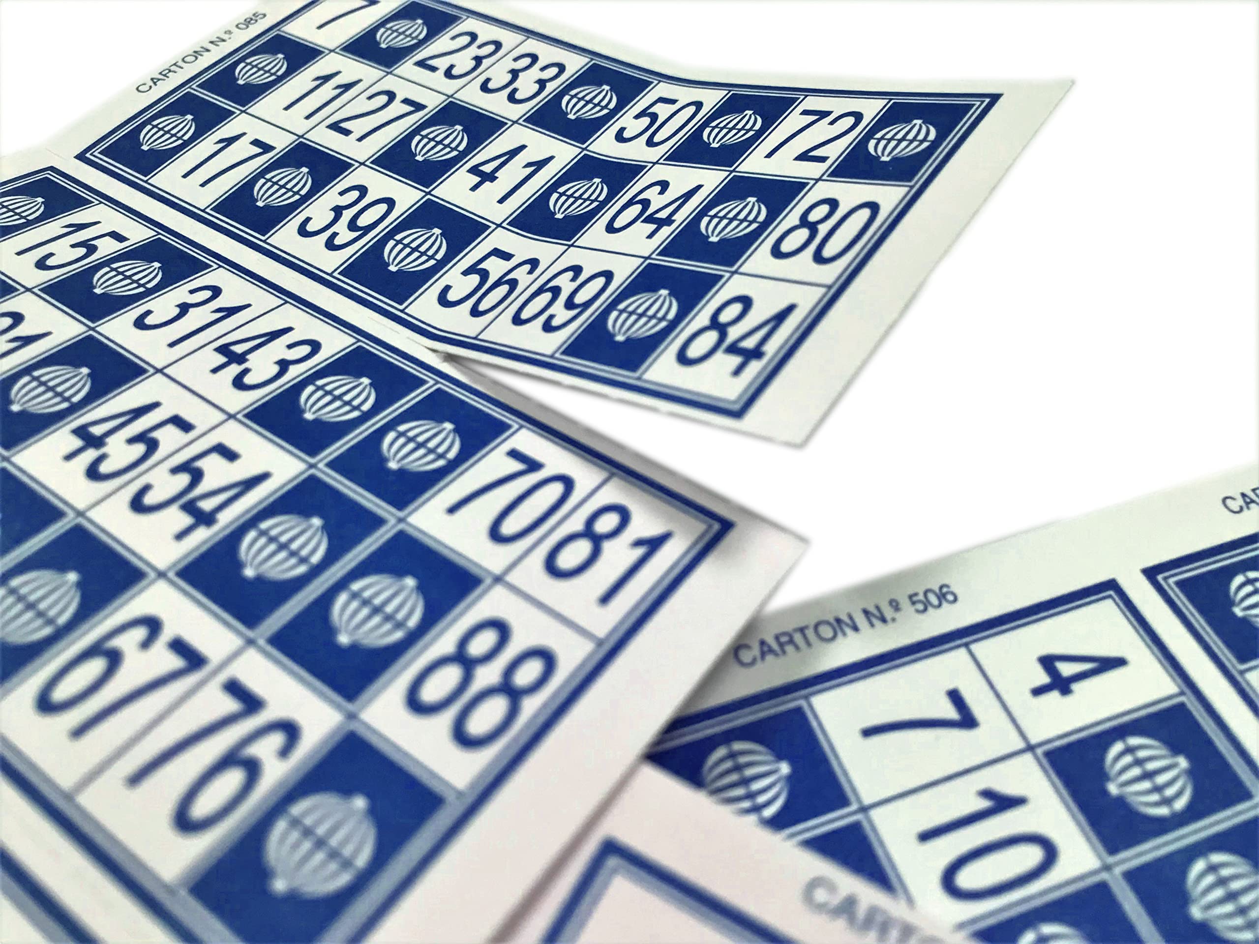 Genérico 600 Traditional 90 Ball Bingo Cartons (Blue)