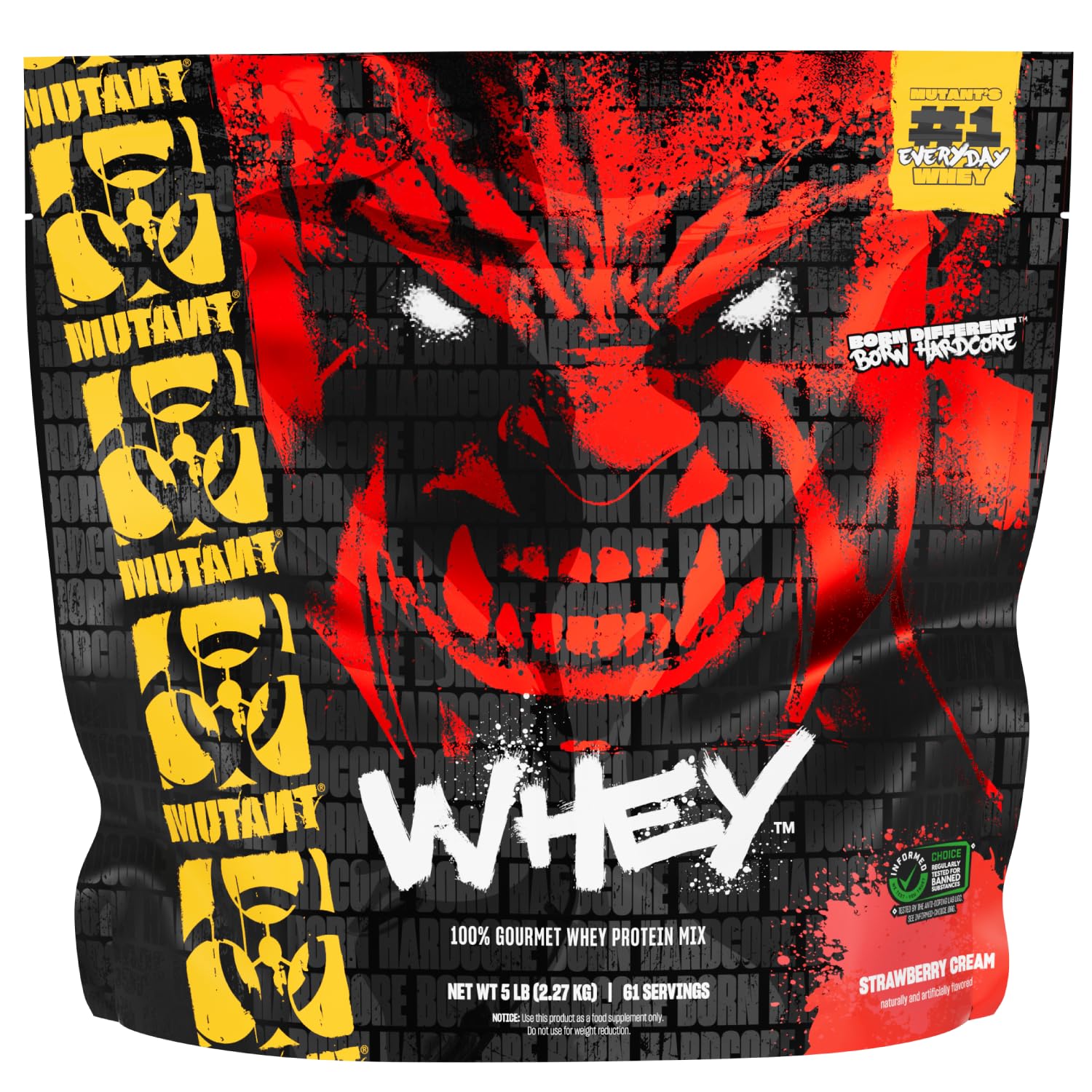 MUTANT Whey | 100% Whey Protein Powder Shake, Gourmet Taste | 22g of Protein | Fast Absorbing, Easy Digesting | 2270 g | Strawberry Cream