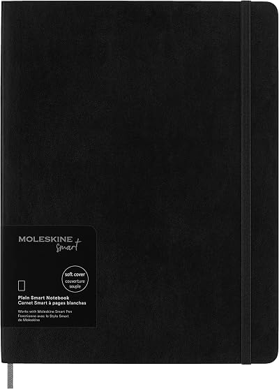 Moleskine Smart Notebook XL 19 x 25 Black Soft Cover with NCoded Paper