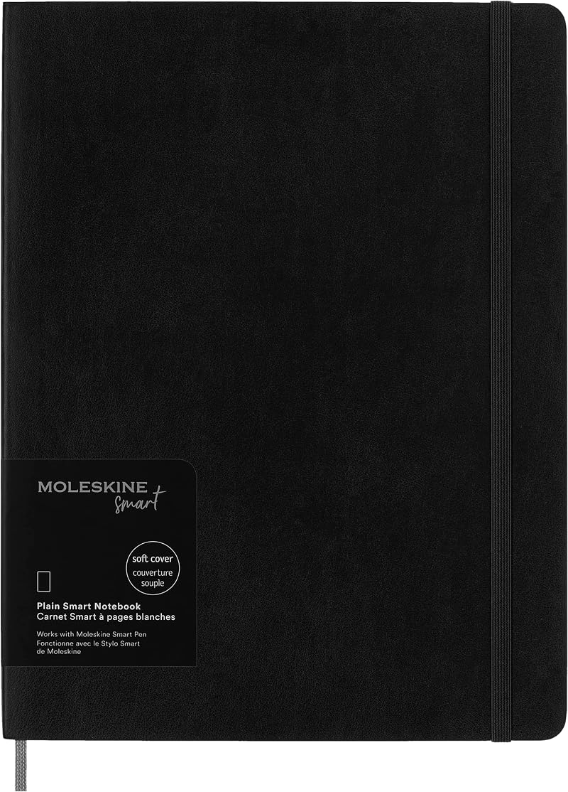 Moleskine Smart Notebook XL 19 x 25 Black Soft Cover with NCoded Paper