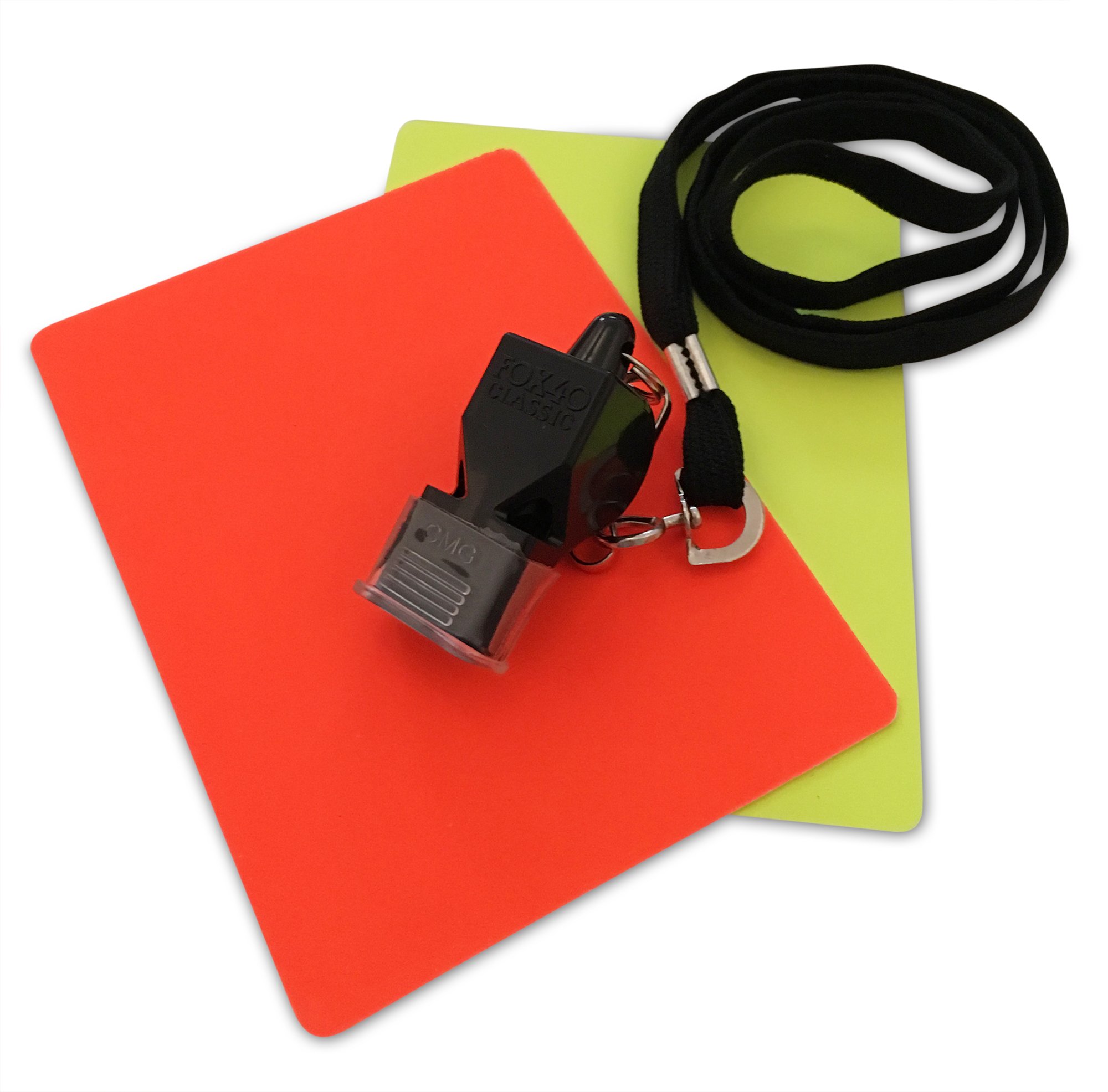 referee at work Football Referee Set with Whistle and Disciplinary Cards Red and Yellow 3 Piece (Football)