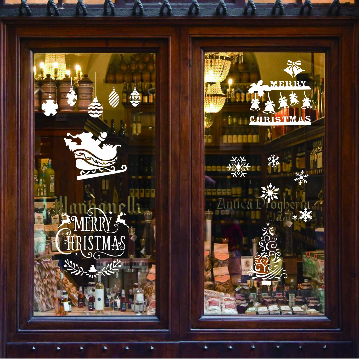 LLGLTEC 9 Pieces Christmas Stencils Template DIY Xmas Stencils Designs 7.9\'\'x7.9\'\' Extra Large Reusable Plastic DIY Drawing Crafts for Painting on Wood, Paper, Fabric, Glass, Wall Art