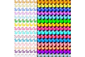 GliSun 225 Pieces Luminous Mini Resin Ducks Glow in The Dark Bulk Tiny Duck for Garden Micro Landscape Ornament Dollhouse Prank Christmas Birthday Party DIY Decoration Craft(15 Colors)
