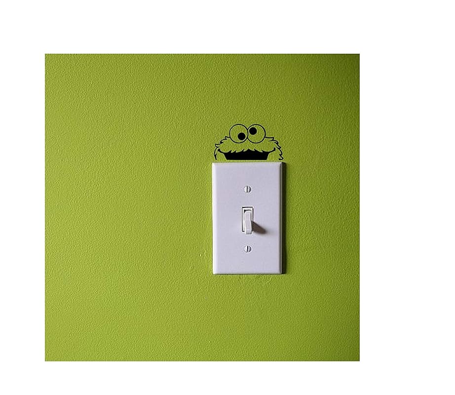 Peeking Cookie Monster Light Switch Yeti Car Laptop Handmade