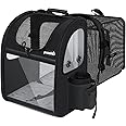 Pecute Pet Carrier Backpack, Dog Carrier Backpack, Expandable with Breathable Mesh for Small Dogs Cats Puppies, Pet Backpack Bag for Hiking Travel Camping Outdoor Hold Pets Up to 18 Lbs