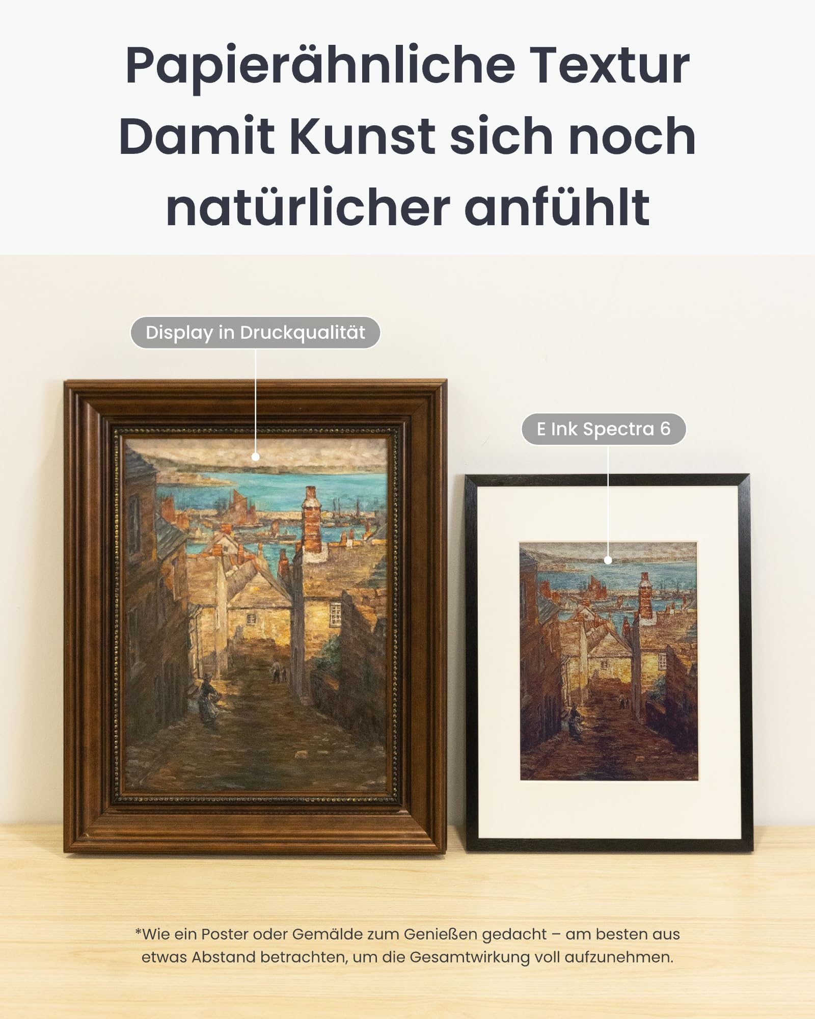 SwitchBot KI Art Frame 13.3'', Kabellos Digitaler Bilderrahmen, Elektronisch-Ink-Bilderrahmen, Extrem Lange Akkulaufzeit, Tisch und Wandmontage, Alexa Kompatibel, KI-Generierte Kunst 3