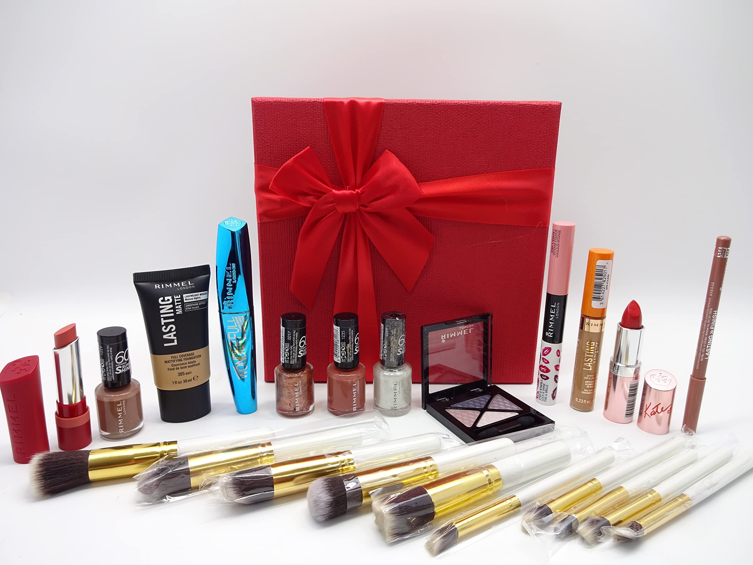Gift For Her, Rimmel London Make Up Bundle For Women, Gift Box Free Kabuki Brush Set