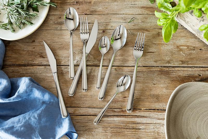 Pisa | Set de cubiertos de 24 piezas con cuchillo chuletero