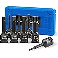 Orion Motor Tech XZN Triple Square Spline Bit Sockets, 8pc 1/2" Drive Impact Triple Square Bit Socket Set with Metric M5 M6 M8 M10 M12 M14 M16 M18 Sockets, Cr-Mo Steel Triple Square Sockets with Case