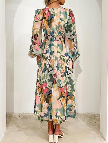 Sissyaki Women's 2025 Spring Summer Long Sleeve Maxi Dress Boho Beach Wedding Gueat Party Long Dress Y#Blue Small in Kenya