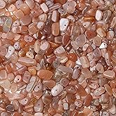 ZHIYUXI 400pcs Sunstone Beads 5-8mm Crystals Gemstones for Bracelet Making 2 Strands Irregular Stone Loose Rocks Bead for Jewelry Making Hole Drilled Natural Chips DIY Necklace Craft Gifts