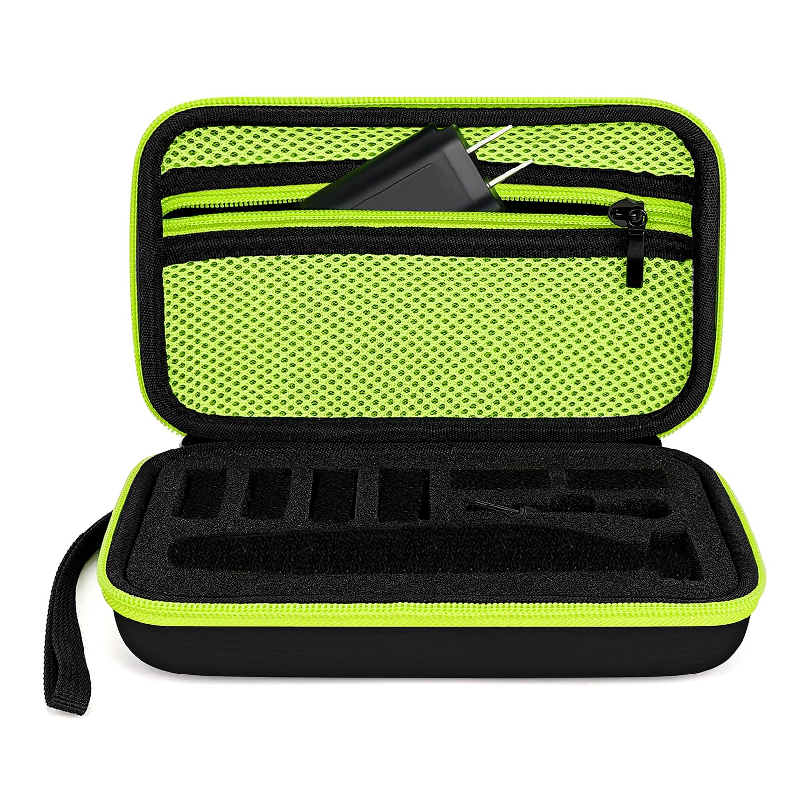 Linkidea Hard-Shell Hybrid Electric Trimmer Replacement Blades Bag, Travel Razor Organizer Bag, Accessories Shaver Bag (Black)