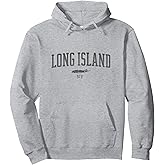 Long Island NY Hooded sweatshirt - Grey Men & Womens Hoodie Pullover Hoodie
