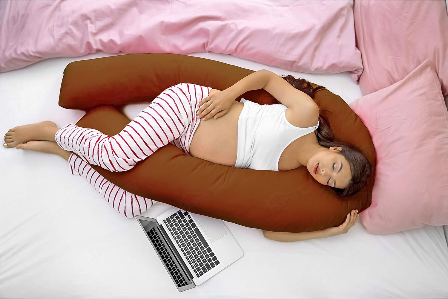 Hometex 9ft U Shaped Comfort Pregnancy Support Pillow With Free