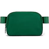 YOSHUYUKI Cross Body Fanny Packs for Women Men Fashion Waist Bag Pouch Nylon Small Travel Crossbody Bags Mini Purse Everywhere Belt Bag Bum Bag for Workout Running Hiking Everglade Green