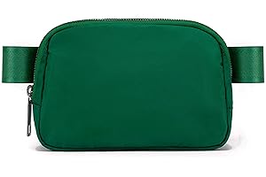 YOSHUYUKI Cross Body Fanny Packs for Women Men Fashion Waist Bag Pouch Nylon Small Travel Crossbody Bags Mini Purse Everywhere Belt Bag Bum Bag for Workout Running Hiking Everglade Green