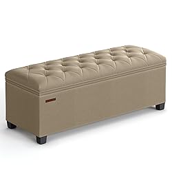 SONGMICS Storage Ottoman Bench, Bench with