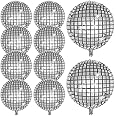 thumbnail image 2 of 10 Pcs Disco Ball Balloons 6 Pcs Disco Party Balloons 4 Pcs Star Balloons 22 Inches... 2 of 13