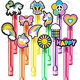 Cute Unicorns Party Favors for Kids – 24PCS Magical-Themed Bubble Wands, Great for Birthday Supplies, Pinata Fillers, Goodie Bags & Classroom Rewards