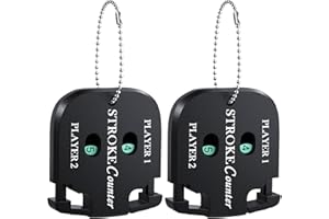 Vibit Mini Golf Score Shot Stroke Counter Clicker with Dial Resetting Tool/Key Chain for Golf Game Scorekeeper Portable 2 Digit Outdoor Sport Scoreboard for Putts (2 Pack)