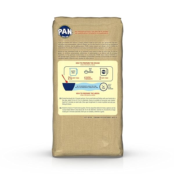 P.A.N. WHOLE GRAIN WHITE CORN MEAL – PRE-COOKED GLUTEN FREE AND KOSHER FLOUR (2LB 3.27OZ) (PACK OF 1)