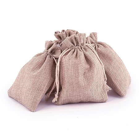pajoma Adventskalender Jute Beutel Natur / Beige. 10 x 13 cm Säcke zum Befüllen 24 Stück - Weihnachten