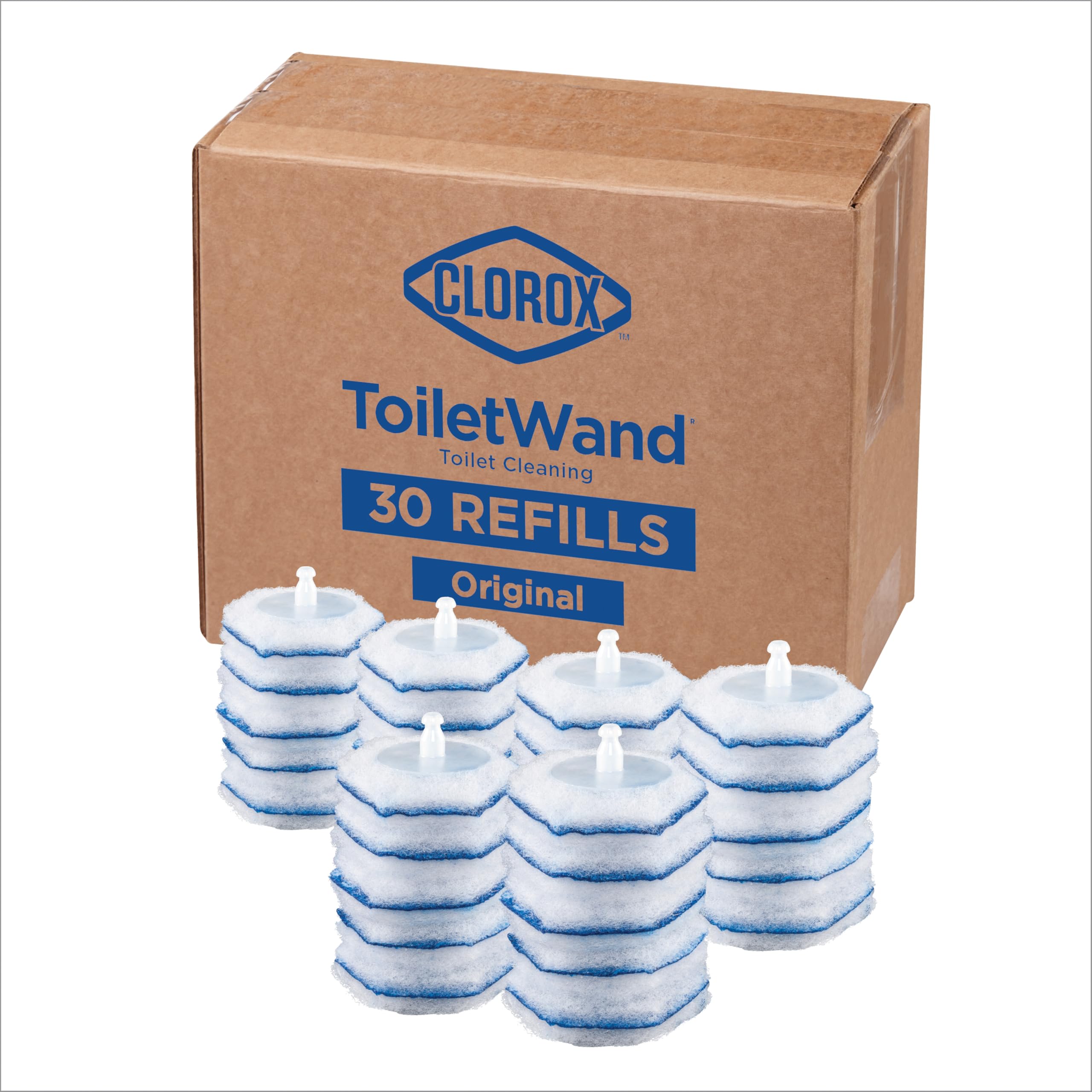CLOROX ToiletWand Disinfecting Refills, Disposable Wand Heads (Package May Vary), 30 Count (Pack of 5)
