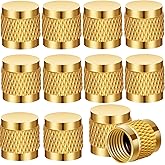 1/4 Flare Cap, Round Brass w/Neoprene o-Ring Seal, HVAC Valve Caps, Refrigerant Locking caps, HVAC Locking caps (10 PCS)