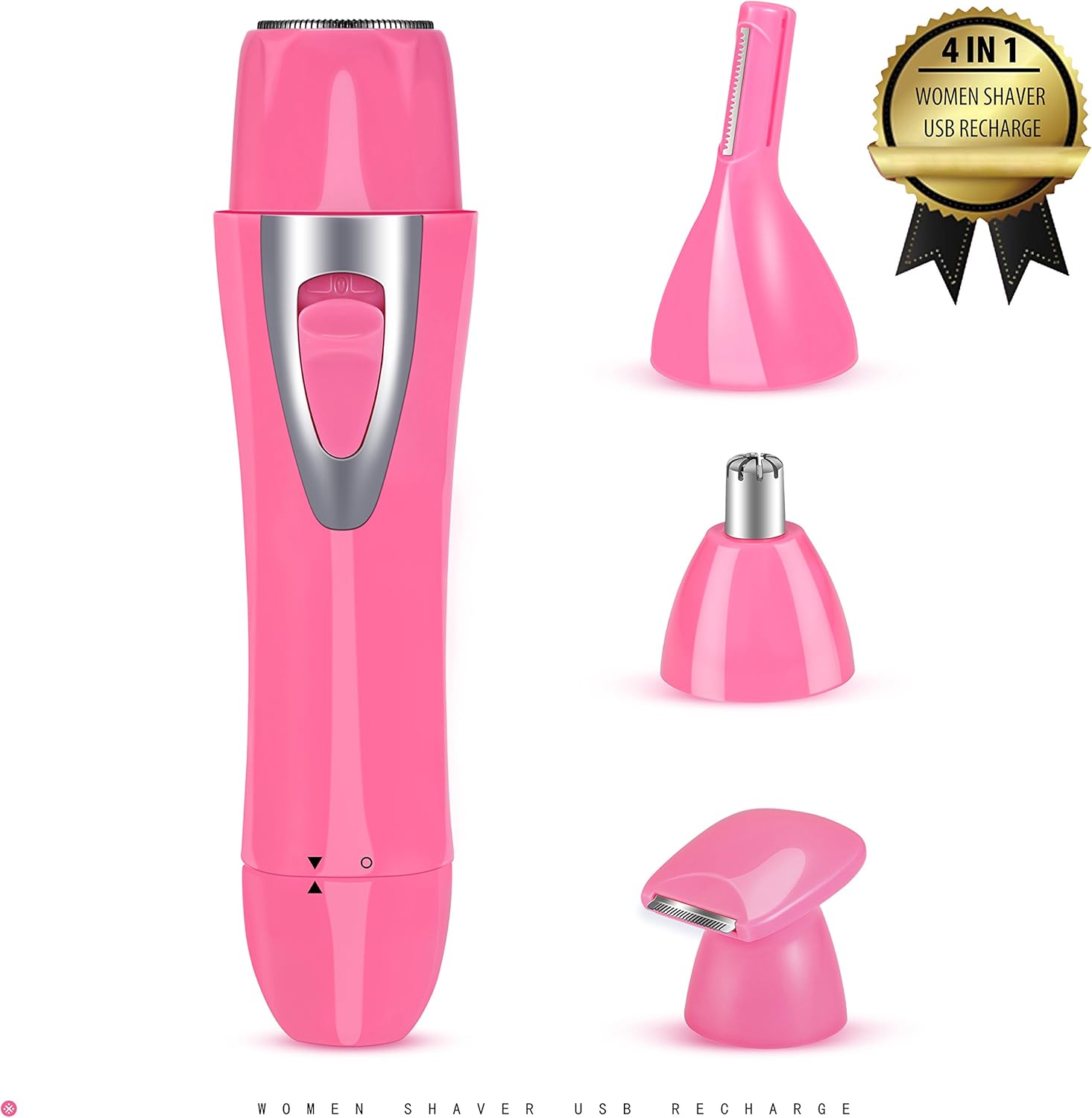 Hair Removal for Women 4in1 Rechargeable Hair Trimmer Kit Body/Nose