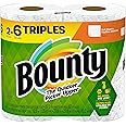 Bounty Full Sheet Paper Towels, White, 2 Triple Rolls - 6 Regular Rolls