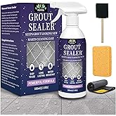 Meuvcol Grout Sealer,17.6 OZ Waterproof Grout Sealer for Shower, Floor, Kitchen - 100% Safe Tile Sealer Spray - Long Lasting Clear Grout Sealant for Stone, Bathroom, Marble - Indoor &amp; Outdoor