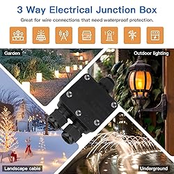 Helunsi Waterproof Junction Box 3 Way, IP68