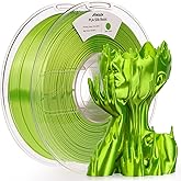AMOLEN Silk PLA Filament Neon Green, 3D Printer Filament 1.75mm for 3D Printing 1kg(2.2lbs) Spool Compatible with Most FDM Printer