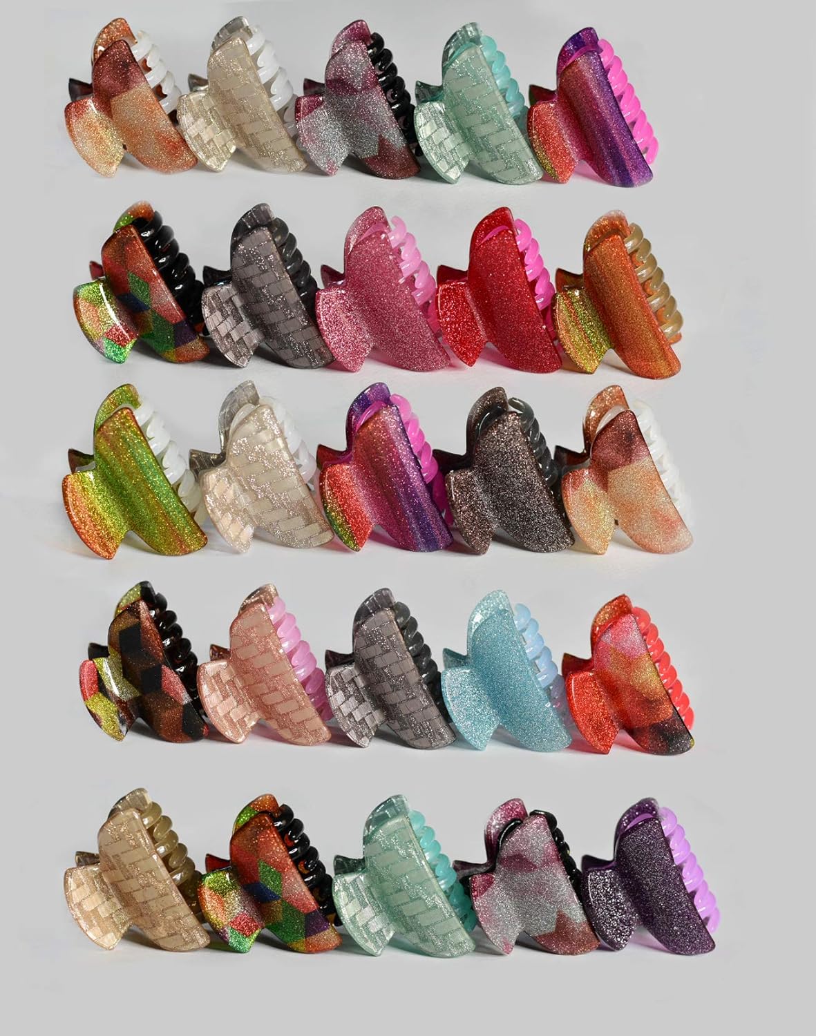 Zilyan Medium Assorted Colors Hair Claw Clips For Women and Girls 4 Pcs : Beauty
