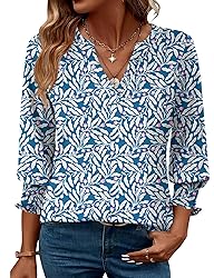 LOMON Women's 2025 Fashion Tops 3/4 Length Sleeve