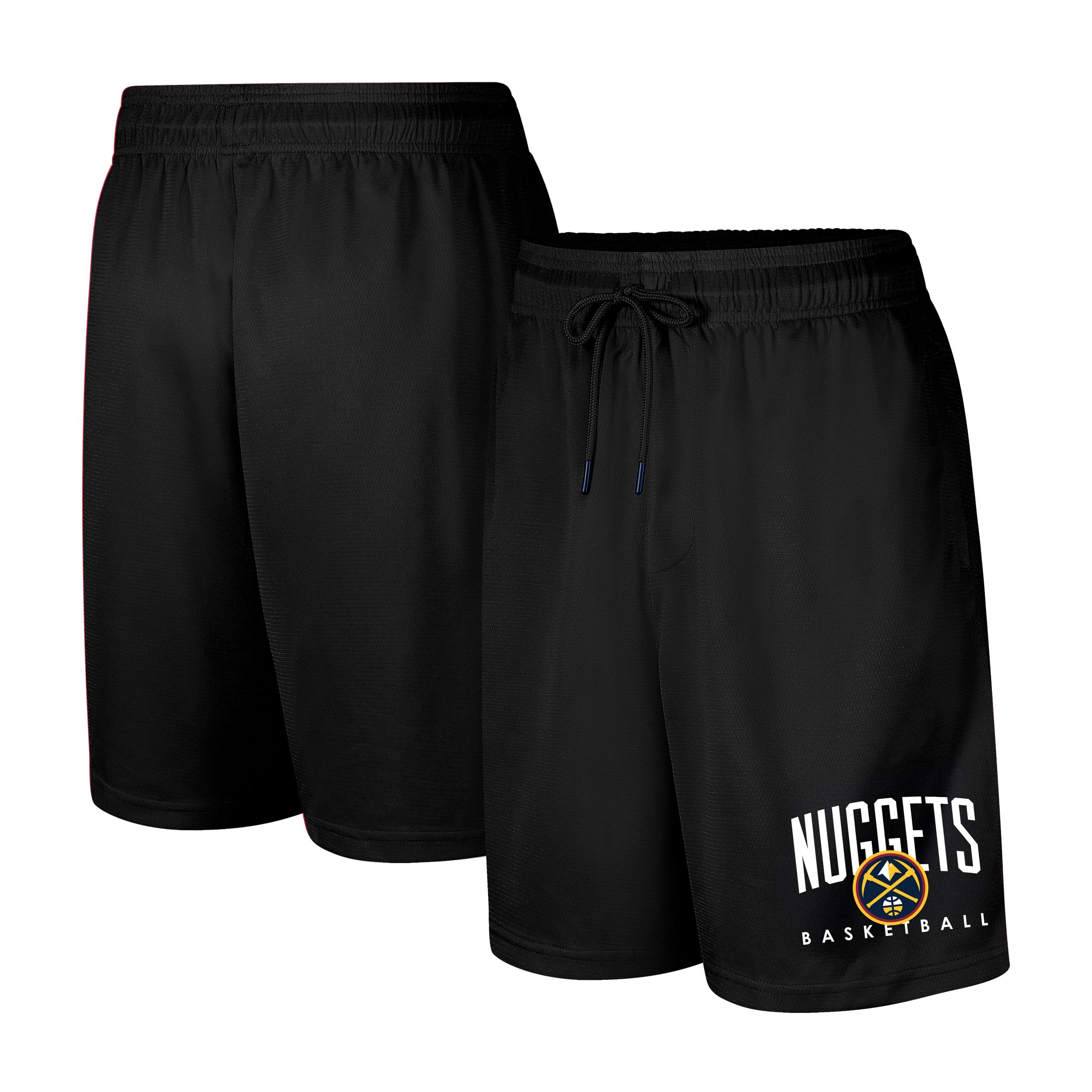 Ultra Game NBA Official Men’s Teamster Basketball Shorts, Denver Nuggets, Black, Medium Image